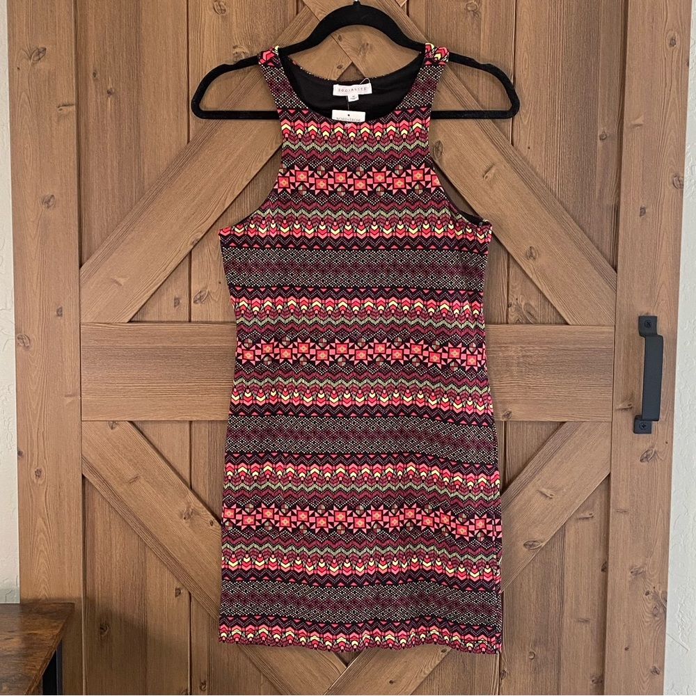 NWT neon geometric body on dress